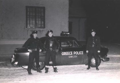 Greece Police Officers and Radio Patrol Car