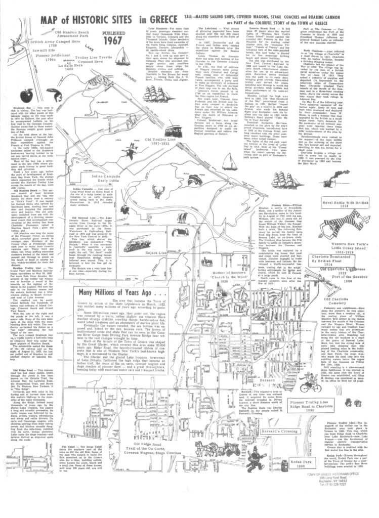 1967 Map of Historic Sites in Greece