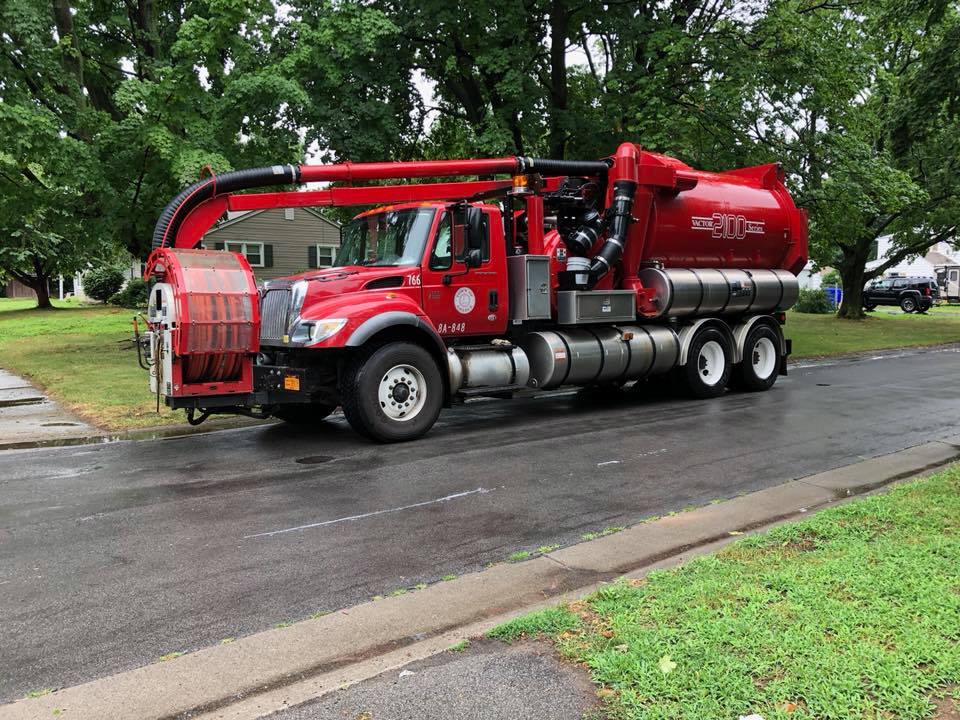 Department of Public Works Sewer Cleaning Truck