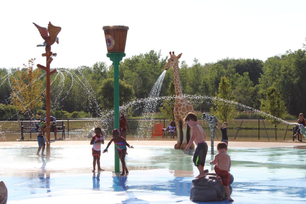 Kids Playing at the “Wild Over Water” Splash Park