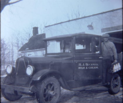 Buckman’s Dairy Delivery Truck and Driver
