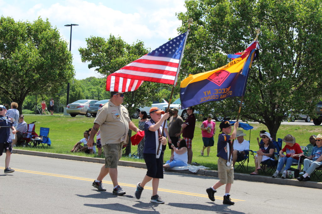 Cub Scouts Marching in the Memorial Day Parade