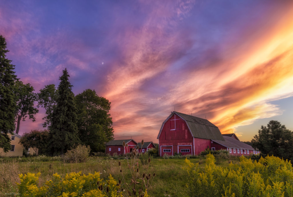 2016 Glimpses of Greece Honorable Mention – “Red Barn Sunset”