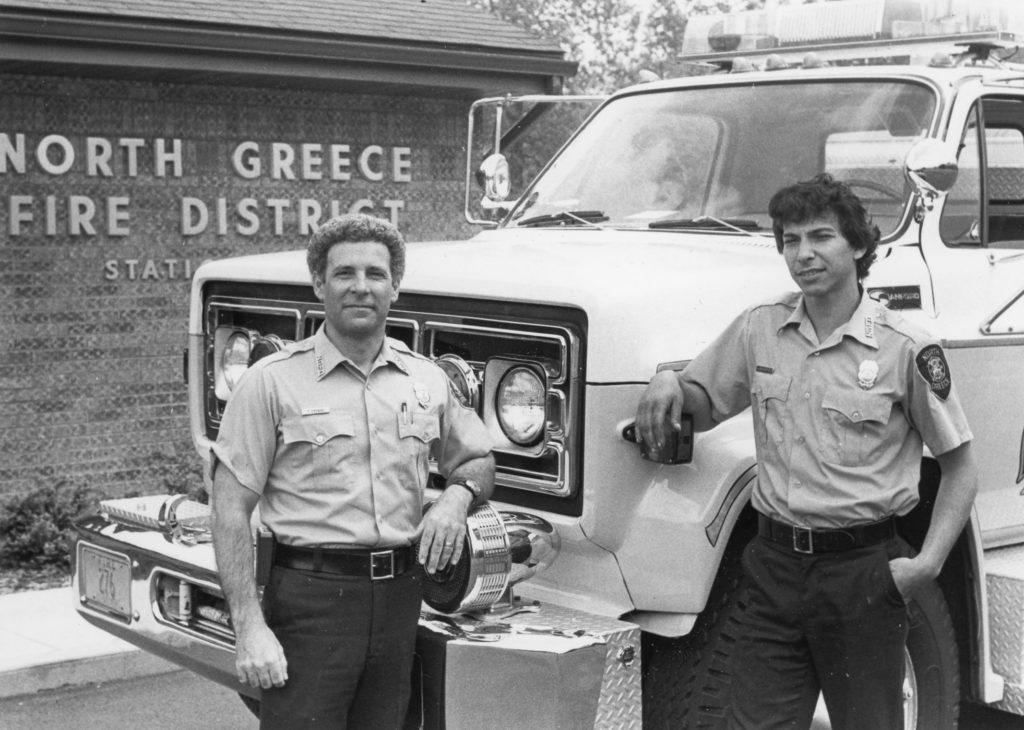 North Greece Fire Department Personnel and Vehicle