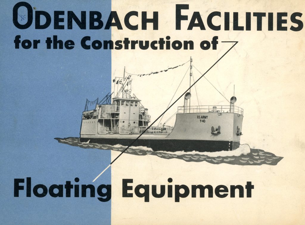 Cover of Promotional Brochure for Odenbach Shipbuilding Corporation