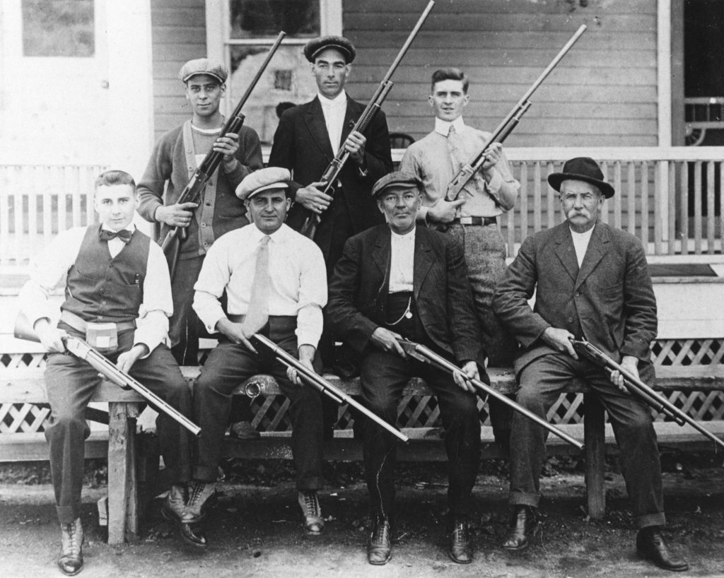 Group of Men Outside the Grove House