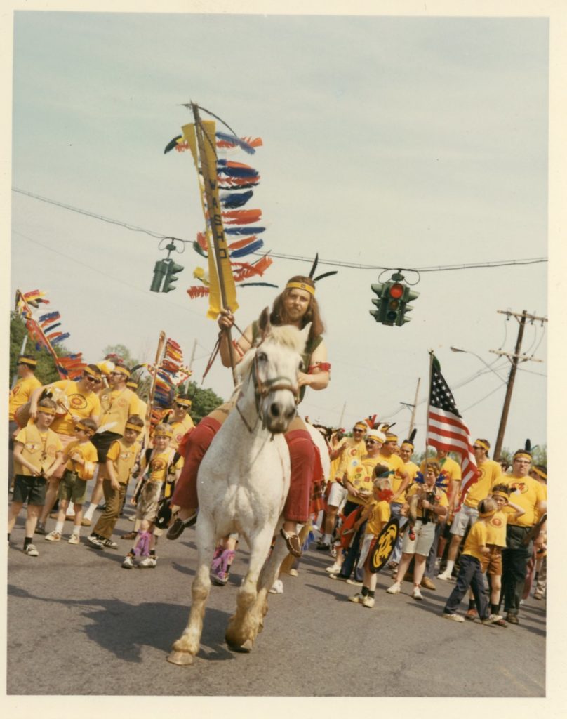 Horse and Actor Marching in the American Bicentennial Parade
