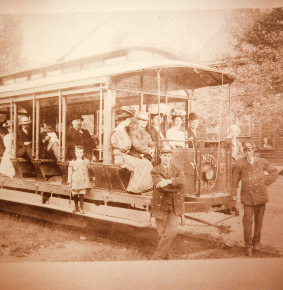Passengers On the Manitou Trolley