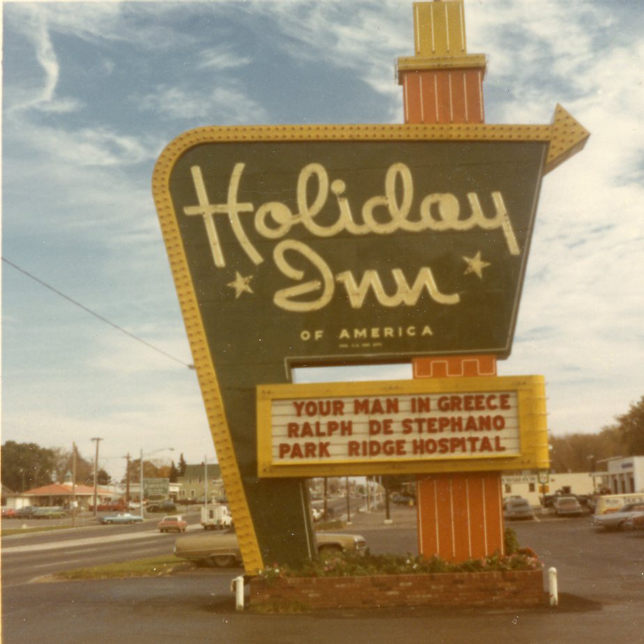 Holiday Inn Road Sign on Ridge Road