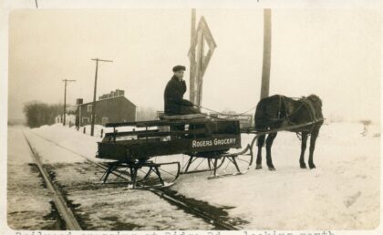 Roger’s Grocery Delivery Boy at Ridge Road Railroad Crossing